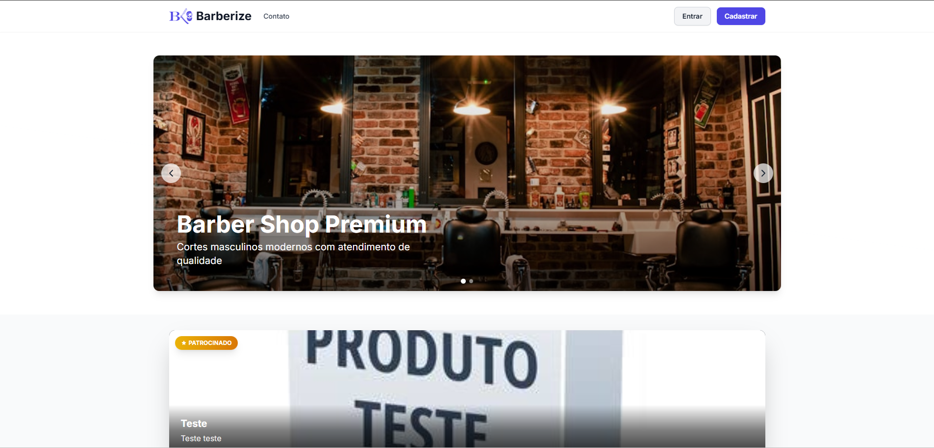 Preview de BarberizeApp
